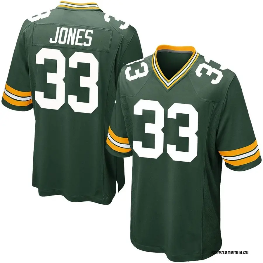 Aaron Jones Green Bay Packers Youth Game Team Color Nike Jersey - Green