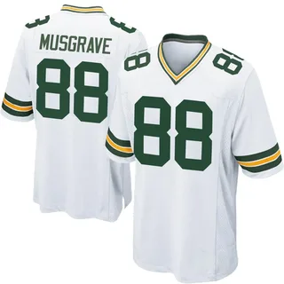 Packers #88 Luke Musgrave Nike Away Game Jersey Small White