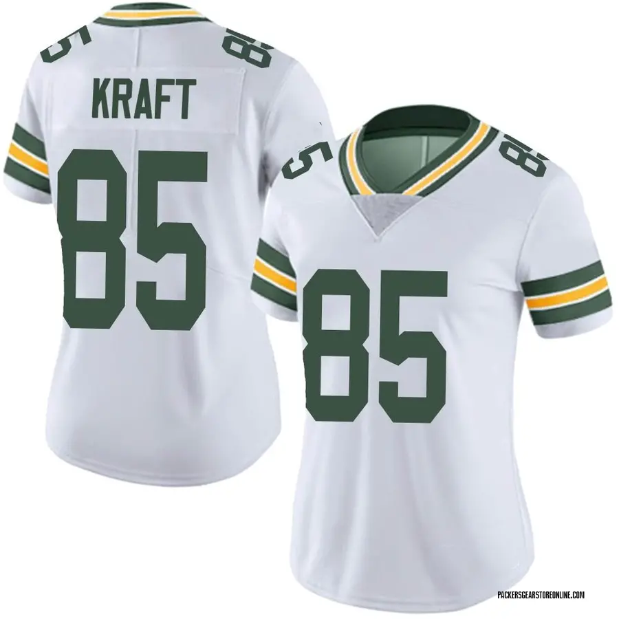 Packers #85 Tucker Kraft Nike Away Limited Jersey 3XL White